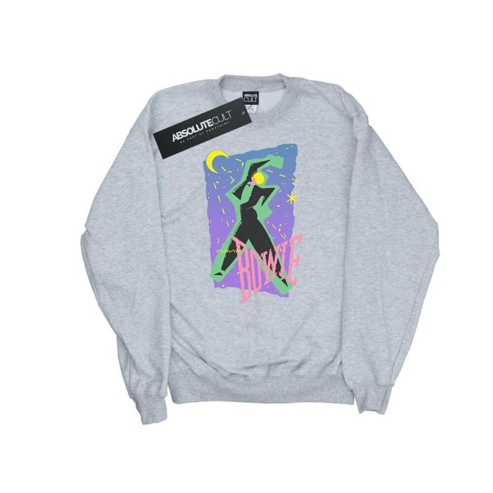 David Bowie Mens Moonlight Dance Sweatshirt / Sports Grey